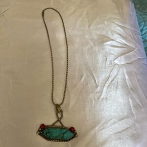 Navajo Kingman turquoise and coral sterling silver necklace. It’s a BEAUTY!!